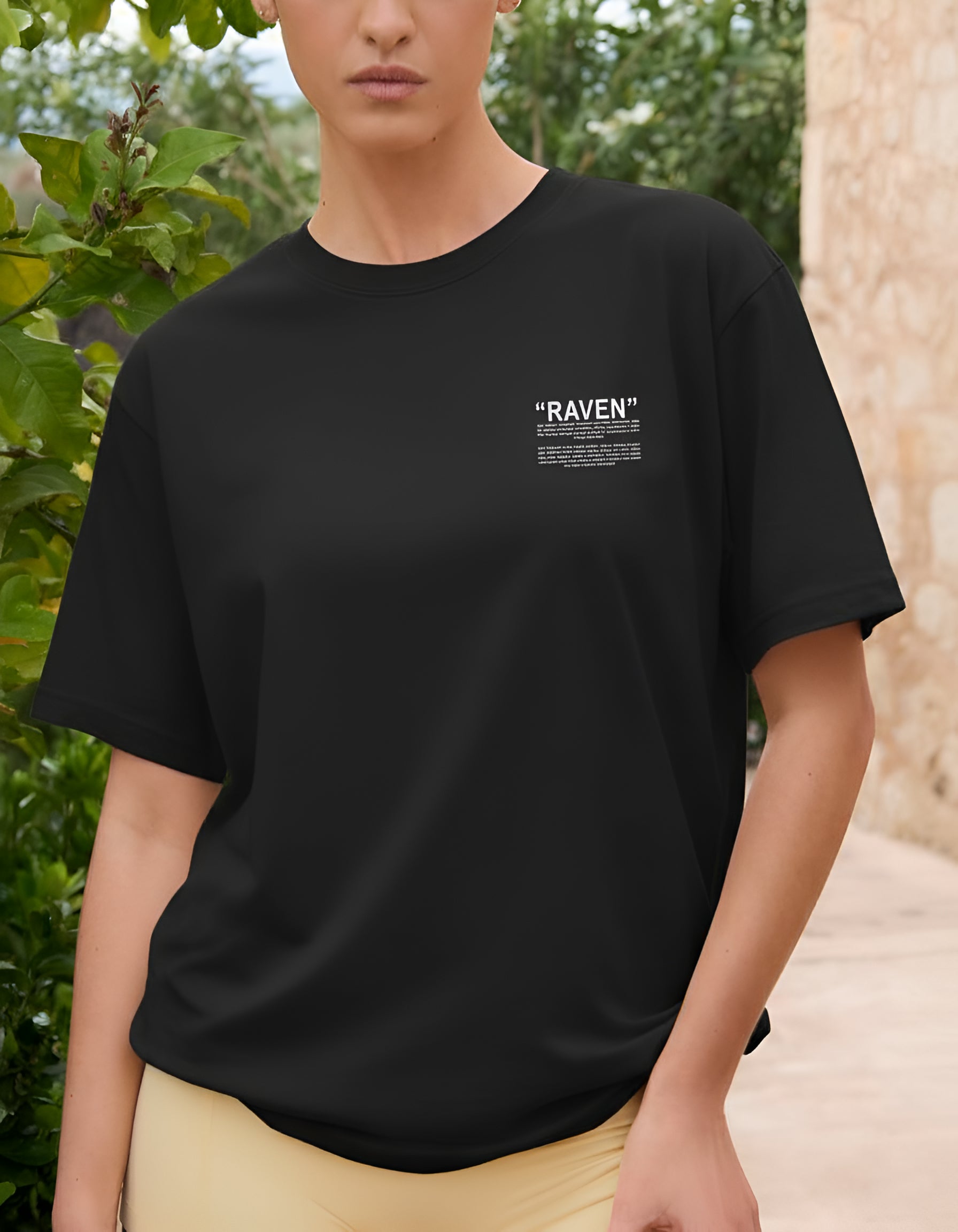 RAVEN T-shirt Oversized T-Shirt Black