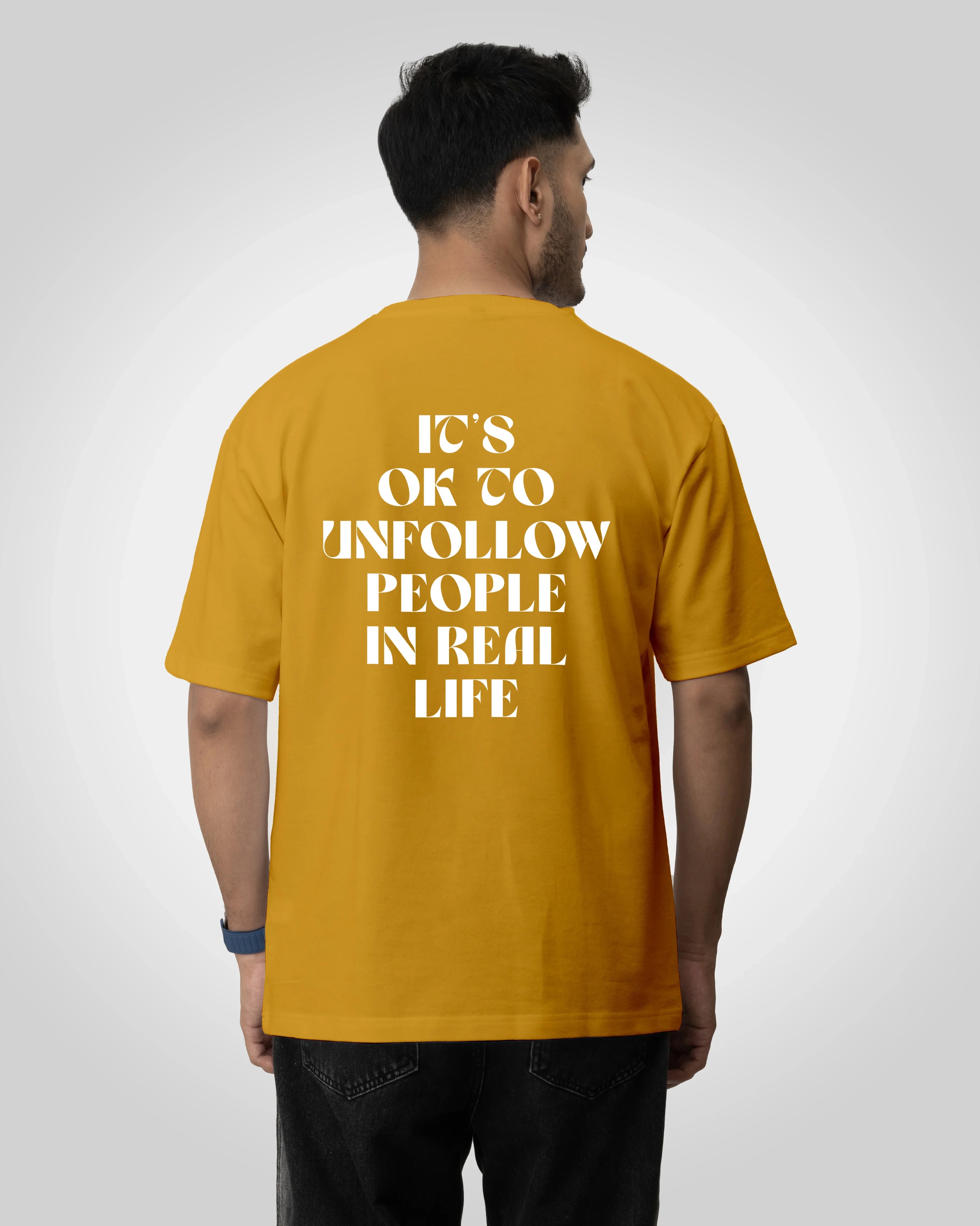 Its ok to unfollow Unisex t-shirt oversized t-shirt - Bellbum