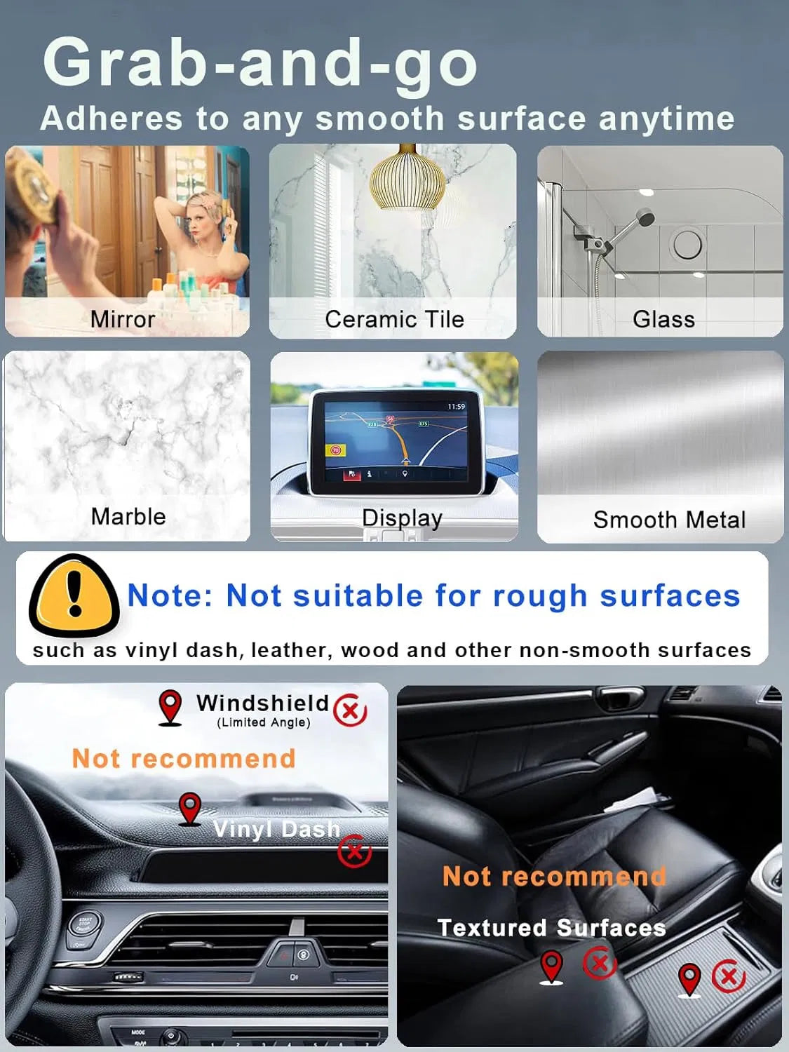 Bellbum acuum Suction Magnetic Magsafe Car Phone Holder 360° Rotation For All Phones Mobile Holder