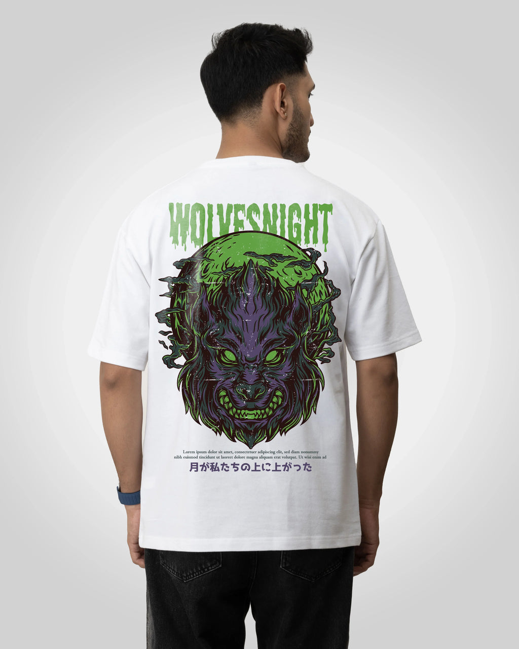 Wolves Night Unisex t-shirt oversized t-shirt - Bellbum