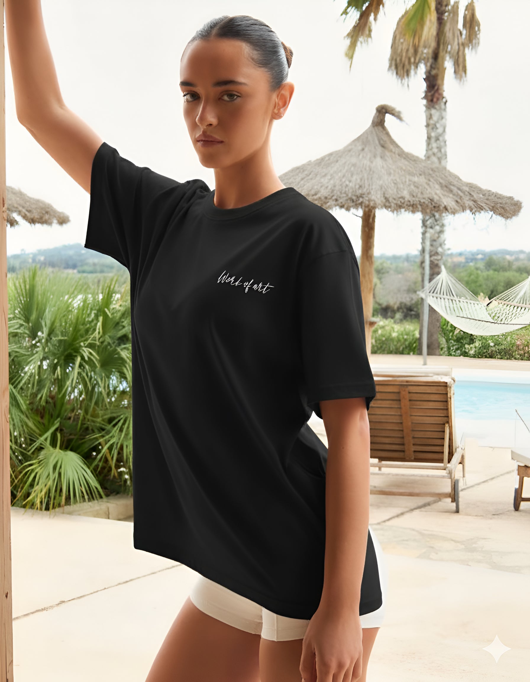 Work of Art Oversized T-Shirt Black