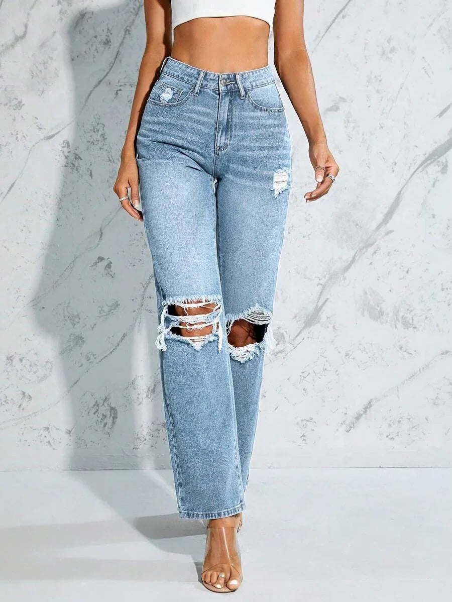 Bellbum Denim Jeans Light Blue Ripped - Bellbum
