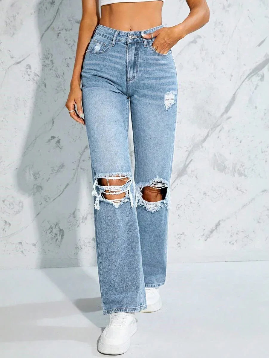 Bellbum Denim Jeans Light Blue Ripped - Bellbum