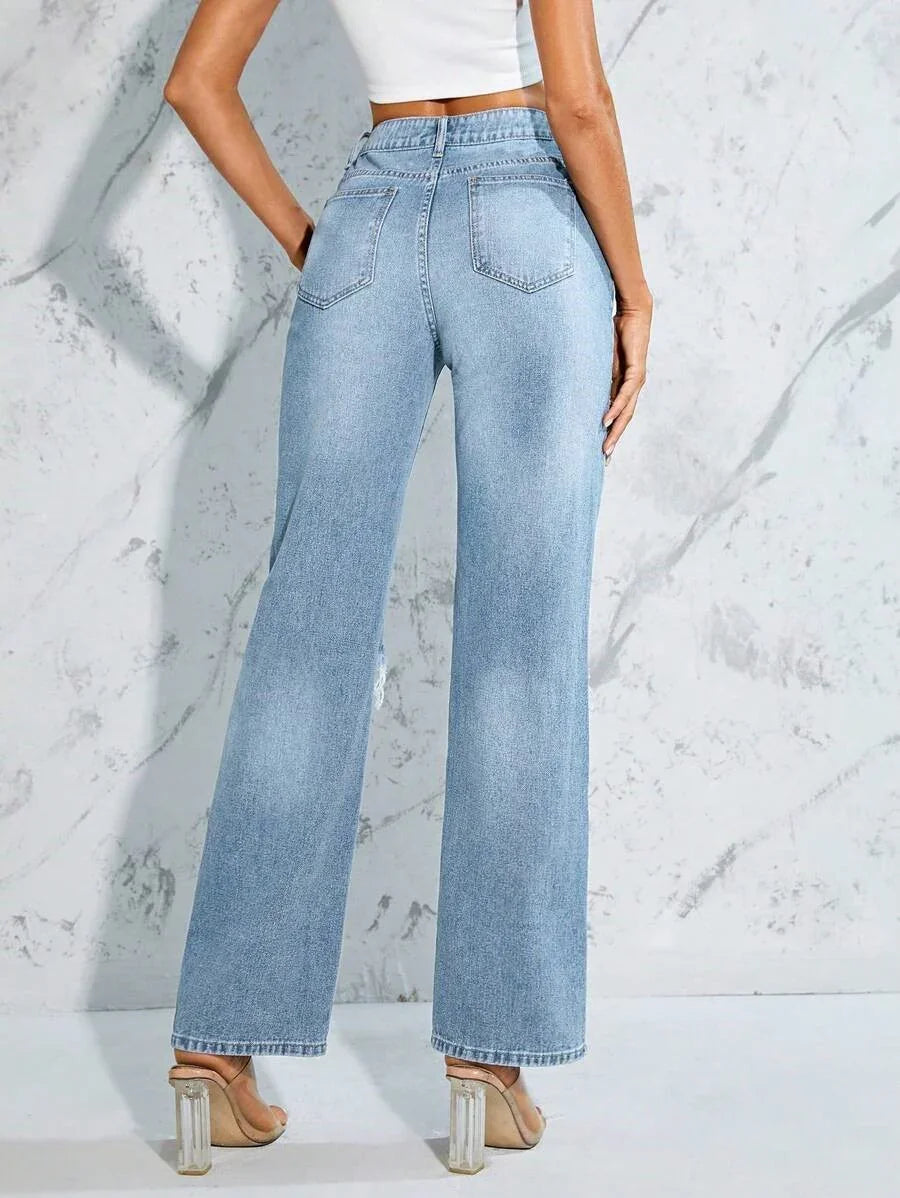 Bellbum Denim Jeans Light Blue Ripped - Bellbum