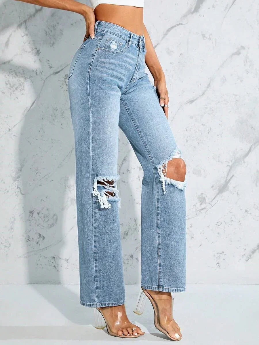 Bellbum Denim Jeans Light Blue Ripped - Bellbum