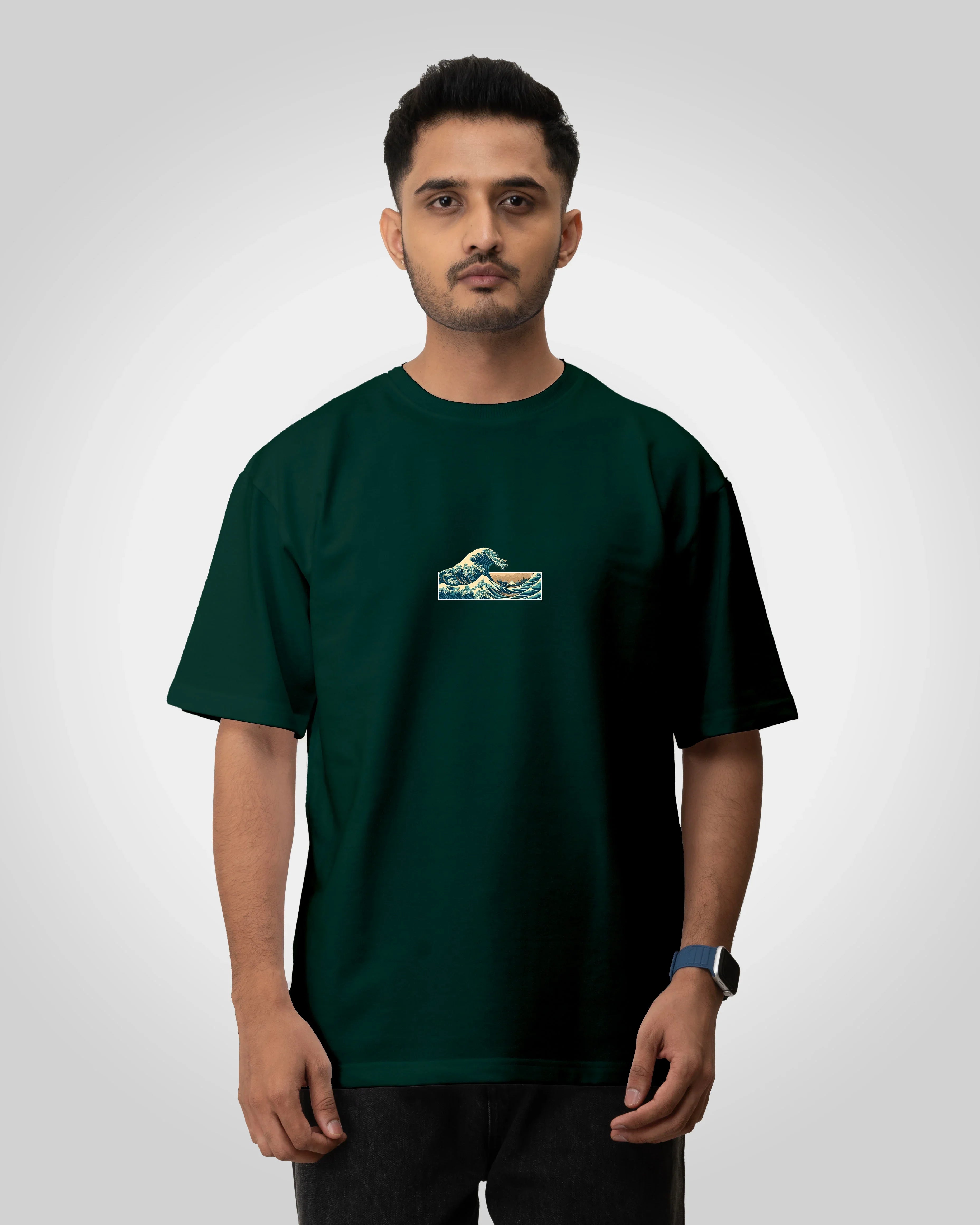 Waves of wisdom Unisex printed graphic oversized t-shirt - Bellbum
