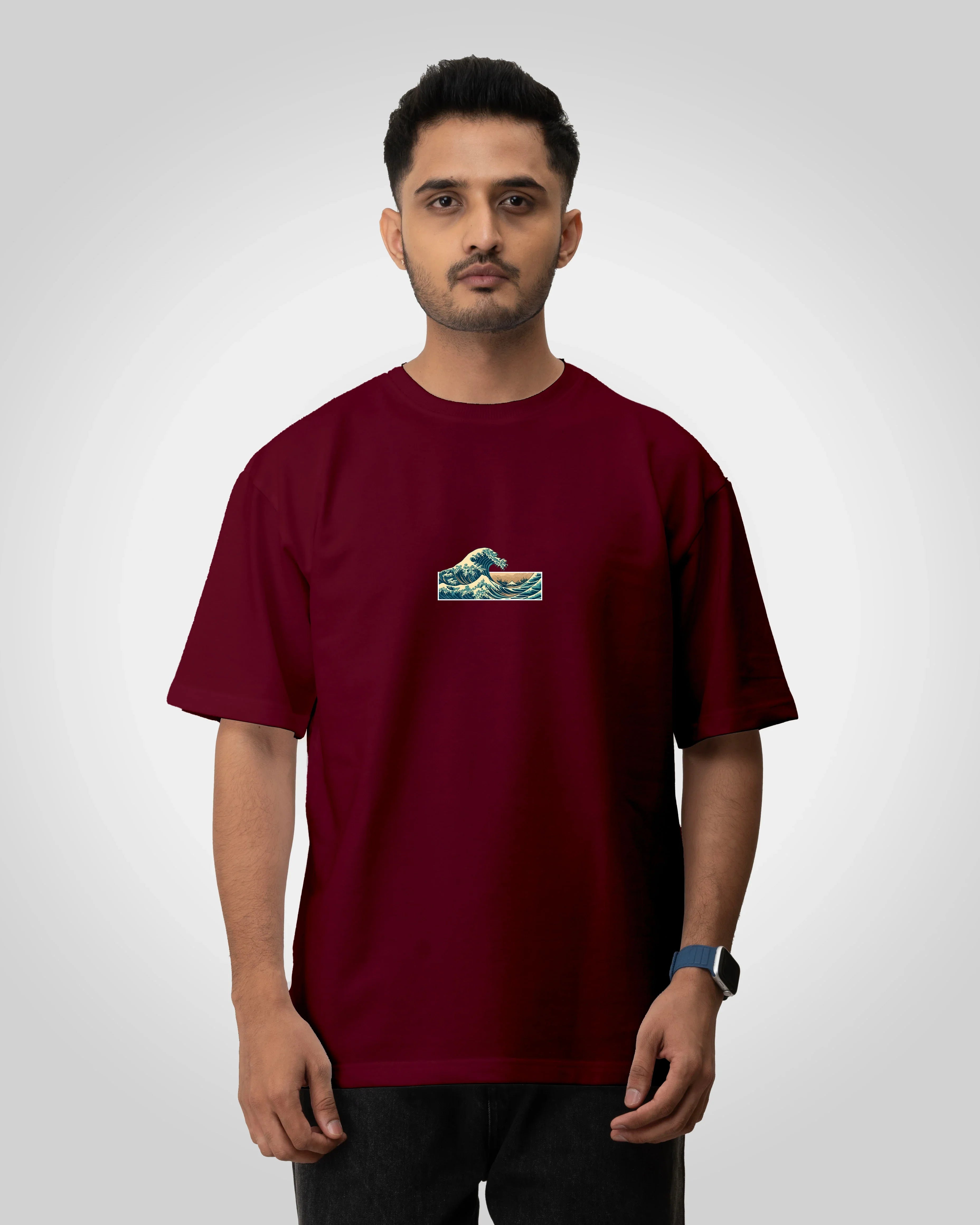 Waves of wisdom Unisex printed graphic oversized t-shirt - Bellbum