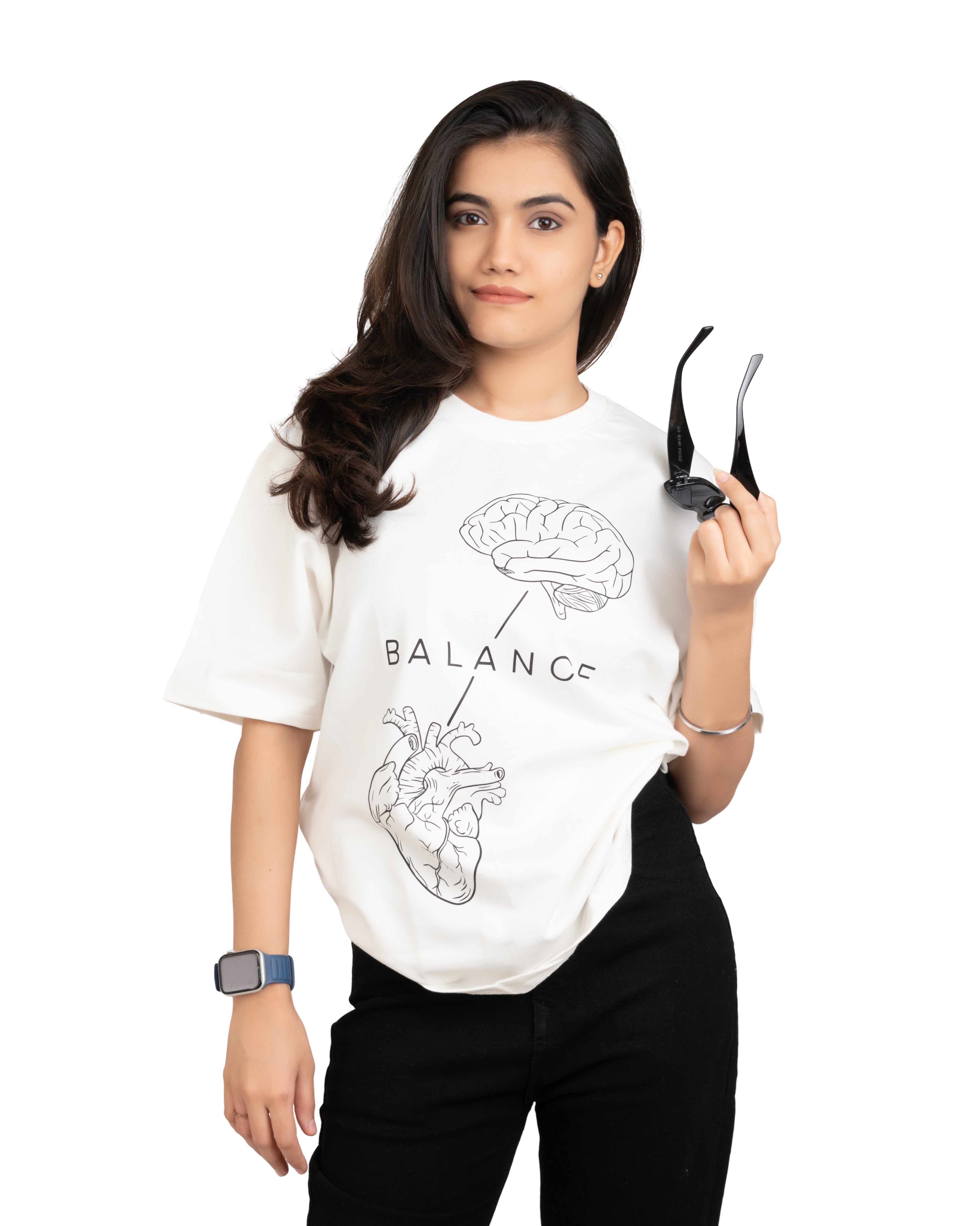 Balance inbetween graphic Unisex oversized T-shirt